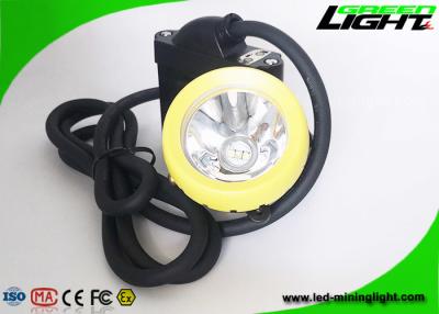 China 10000lux 450mA Coal Miners Cap Lamp 7.8Ah Corded Mining Cap Lamp for sale
