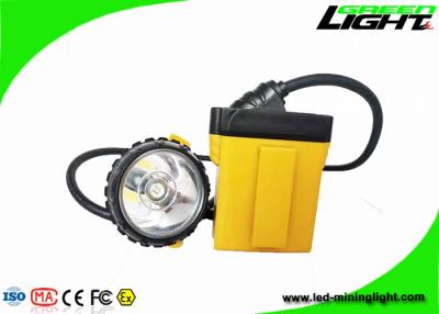 China 25000lux Waterproof Rechargeable Mining Cap Lamp 348lum For Underground Coal Mining for sale