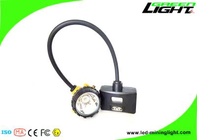 China 221lum 15000Lux Corded Mining Cap Lamp 6.8Ah Panasonic Battery Two Charging Way Led Flashing Light Headlight for Mining for sale