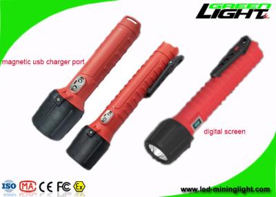 China 1300Lum LED Flashlight Torch USB Rechargeable Digital Screen IP68 Anti Explosive Led Torch for Outdoor for sale