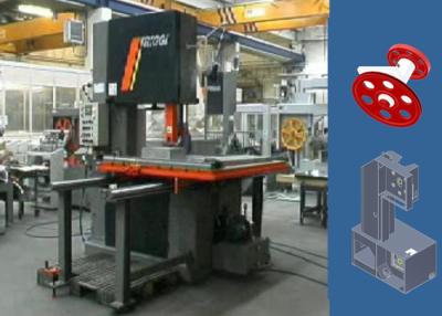 China 380V 3 Phase 50Hz Steel Cutting Vertical Bandsaw Throat Depth 580mm for sale