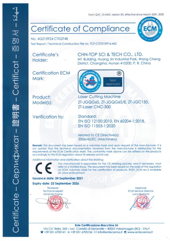 CE Certification - CHN-TOP SCI&TECH CO., LTD.