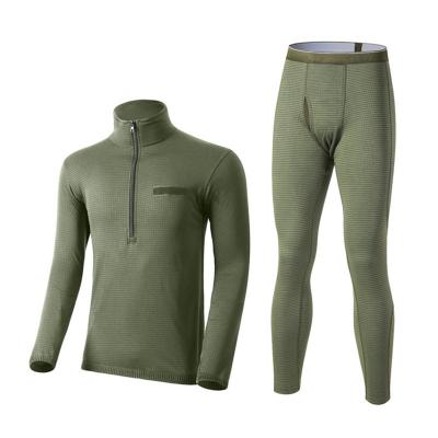 China 100% Polyester Thermal Military Combat Uniform Underwear Set Square Grid Shake Grain for sale