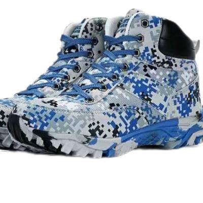 China Waterproof Camouflage Military Leather Boots Anti Collision Toe Pure Wool Lining for sale