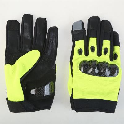 China Modelo teñido llano impermeable 100% del poliéster de los guantes de la alta visibilidad que monta en venta