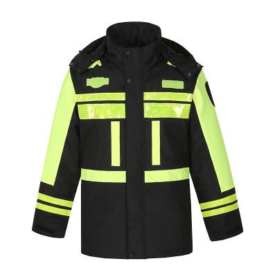 China Rescue Coat Reflective Safety Clothing Cotton Raincoat Unisex Breathable Quick Dry for sale