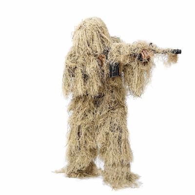 China Desert Field Jungle Sniper Ghillie Suit Camouflage Polyester for sale