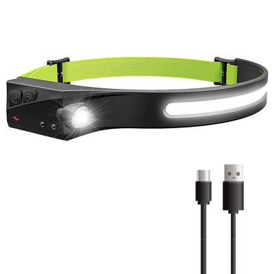 China Wave sensor rechargeable headlamp for cycling with USB led headlamp rechargeable for sale