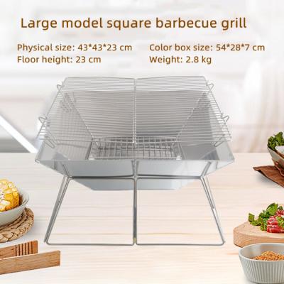 China 410 SS Outdoor Fishing Gear Camping Grill Portable With 201 SS Mesh for sale