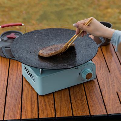 China Maifan Stone Cast Iron BBQ Grill Pan Aluminum Die Casting 38*33cm for sale