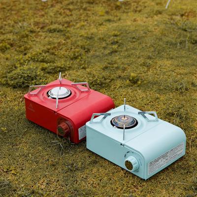China Picnic Camping Portable Butane Gas Stove 2.5kw Red Light Blue for sale