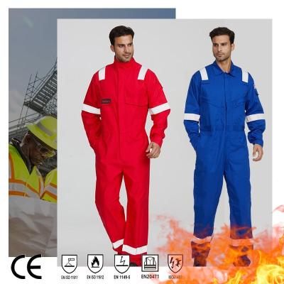 China Flame Retardant Coverall Workwear Coverall Working Uniform Full Cotton Customizable for sale