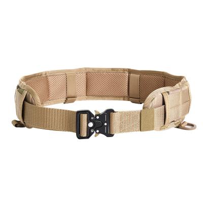 China Outdoor Molle Tactical Waistband Zinc Alloy Buckle Tactical Black Belt for sale