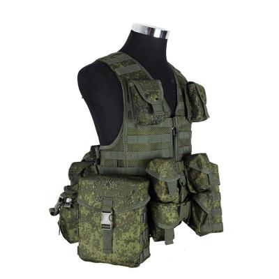 China EMR 1000D Polyester Camouflage Tactical Vest With Digital Molle Pack for sale