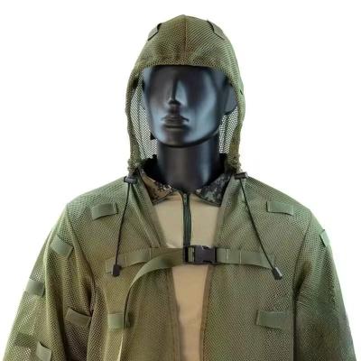 China Heavy Duty Nylon Ghillie Jacket With Detachable Tactical Hood for sale