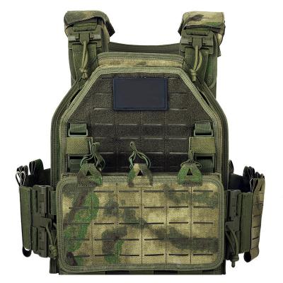 China FG Camouflage Combat Military Tactical Plate Carrier Vest Tear Resistant for sale