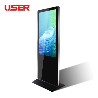 China Full Color Indoor Free Standing Digital Signage Digital Advertising Screens 55 Inch for sale