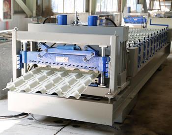 China 0.4-0.8mm Thick Glazed Roof Making Machine , Glazed Tile Roll Forming Machine for sale