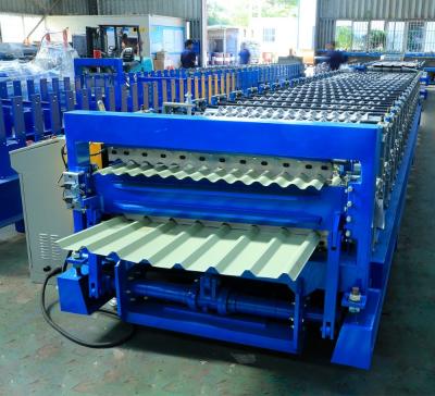 China Metal Roofing Panel Double Layer Roll Forming Machine 12-15m/Min Capacity for sale