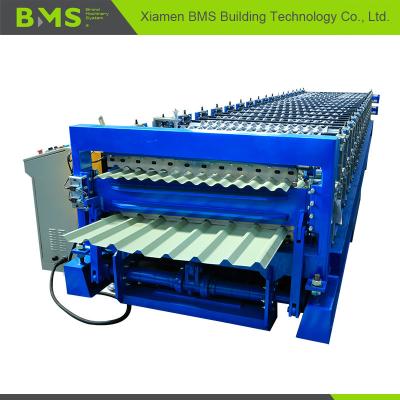 China Dual Layer Roofing Sheet Roll Forming Machine More Convenient ISO9001/CE for sale