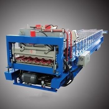 China Two Layer Roof Panel / Glazed Tile Roll Forming Machine 0.4-0.8mm Thickness for sale