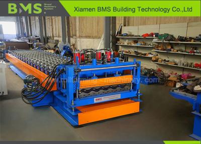 China YX35-199-990 Glazed Tile Roll Forming Machine WIth 5T Decoiler for sale