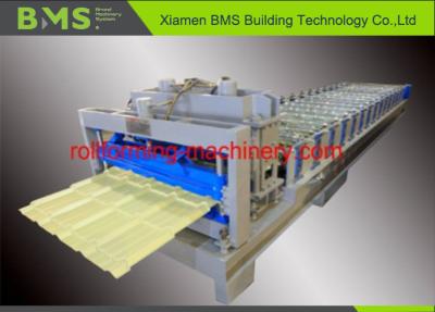 China 1000mm Feeding Width Glazed Tile Roll Forming Machine With 5T Manual Decoiler for sale