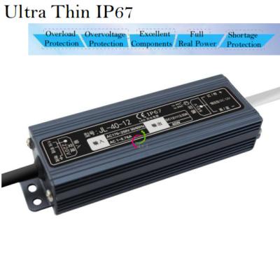 Chine Imperméable IP67 Thin LED Driver Light Box Light Strips 12V 40W Power Supply à vendre