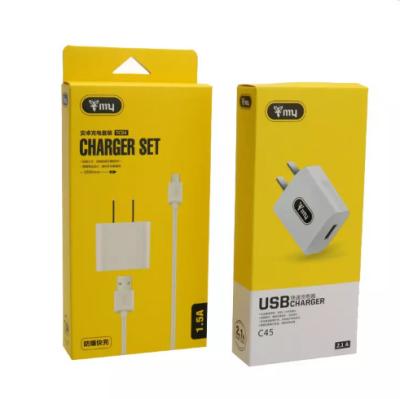 China Custom Hanging Charger Data Cable Packaging Box For Headset Phone Accessories for sale