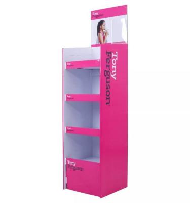 China Supermarket Cardboard Shelf Display Sport Shoes Display Racks Retail Display Stands For Fitness Products for sale