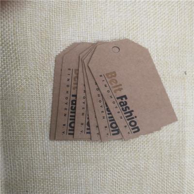 China Custom 2mm Cardboard Kraft Paper Hang Tags For Clothing Glossy Lamination for sale