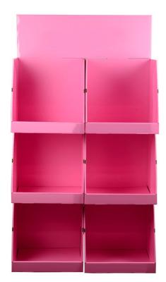 China Pink KT Recyclable Wine Cardboard Display Stands Varnishing Coating for sale