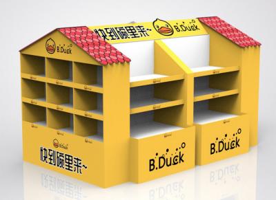 China Supermarket Festival Food Cardboard Pallet Display For Advertising for sale