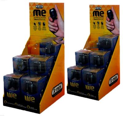 China POP PDQ Corrugated Retail Cardboard Countertop Displays Box UV Coating for sale