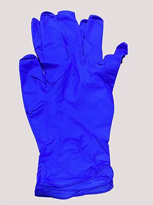 China Waterproof Disposable Nitrile Gloves Blue Color Box Packing for sale