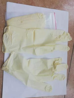 China Biology Experiment Disposable Latex Gloves S M L Size Yellow Color Nitrile gloves for sale