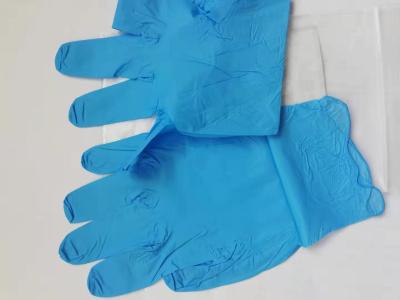 China Blue Nitrile Disposable Gloves Hand Protect Hand Gloves Non Sterilized Nitrile gloves for sale
