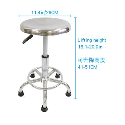 中国 Durable Stainless Steel Backless ESD Stool Chair Height 43-56cm 販売のため