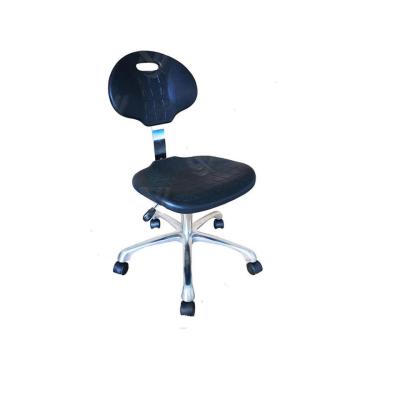 China Black Adjustable Workstation ESD Lab Chairs PU Foam Industrial for sale