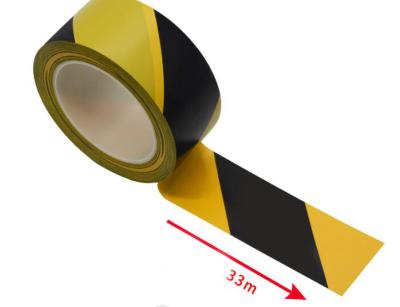 Chine Bande 17mm noir jaune 33mm d'inscription de plancher d'Esd de salle propre 50mm à vendre