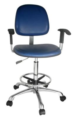 China PE Castor Esd Chair With Armrest 420-560mm Adjustable Height Control for sale
