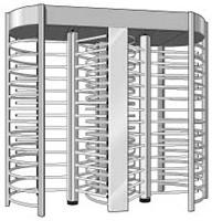 China Dual Channel Full Height Pedestrian Turnstiles Revolving Doors Rust Proof 120 Degree for sale