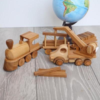 China OEM ODM Handmade Wooden Toys For Toddlers , Kids Wooden Train Set for sale