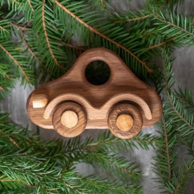 China Stained Beech Handmade Wooden Toys , Handmade Wooden Cars For Preschoolers for sale