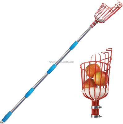 China Telescoping Xinxing portable fruit harvester high altitude main basket with extension stainless steel pole for sale