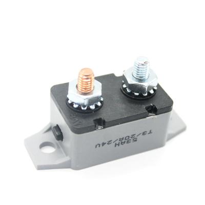 China 20A 30A 40A 50A Manual Reset Overcurrent Circuit Breaker Plastic Type Bolt Wings for sale
