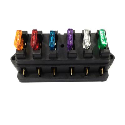 China 6 Way Transparent Dust Cover 6 Socket Fuse Box RV Circuit Modified for sale