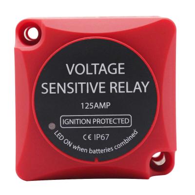 China RV Yacht Ship Dual Battery Isolator Automatic Charging Relay 12V 125A for sale
