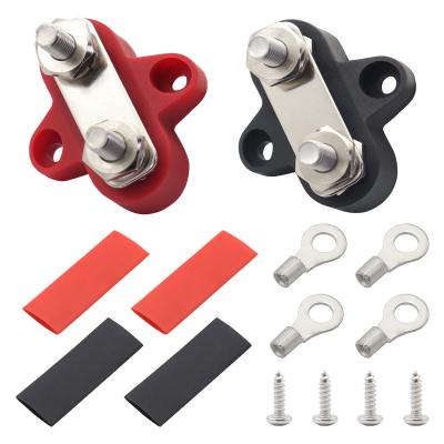 China Red / Black Dual Type Wiring Terminal M8 / M6 For Truck RV Car Yacht Busbar for sale