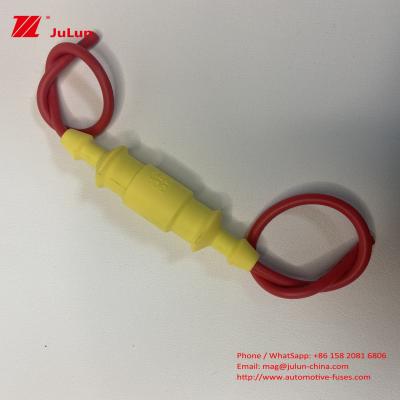 China Yellow Wire Harness Fuse Box Holder Waterproof 30A 250V 5*20mm 6*30mm Glass Ceramic Tube for sale